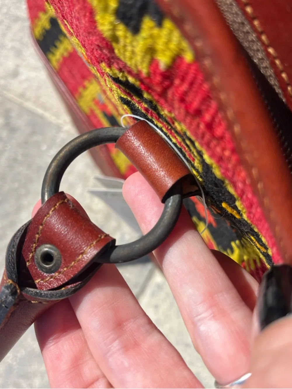 Turkish Kilim
handcrafted, authentic, handwoven geometric, bohemian, tribal bag - Picture 6 of 11